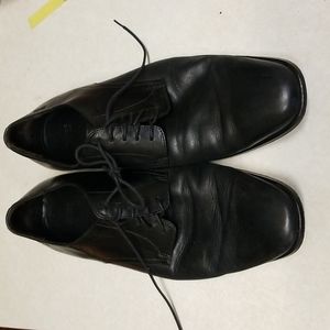 Hugo Boss Black Leather Dress Shoes Mens Size 10.5